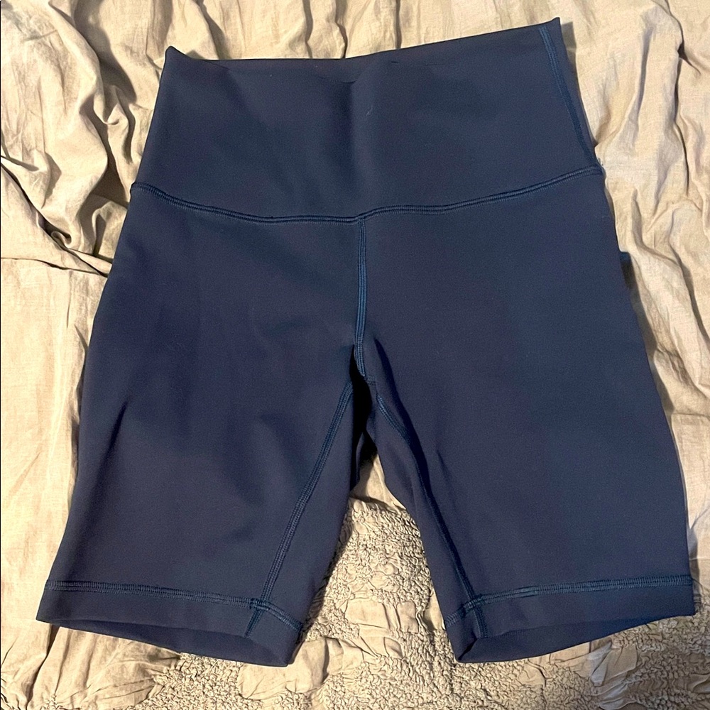 Women's Navy Blue Lululemon Align Biker Shorts